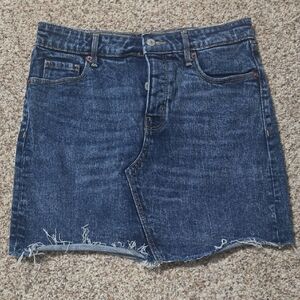Old Navy Denim Mini Skirt with Frayed Hem